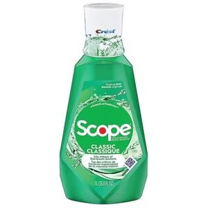 🌊3/$15~Crest Scope Classic Mint Mouthwash Jumbo Size 1 L (33.8 fl oz)